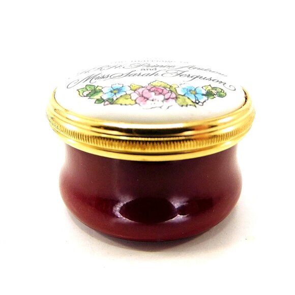 Halcyon Days Prince Andrew & Fergie Marriage Trinket Ring Box Battersea 1986 - Picture 3 of 9